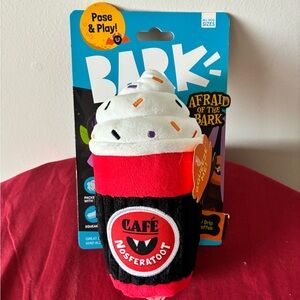 NWT Bark Halloween Café Nosferatoot Plush Dog Toy w/Squeaker